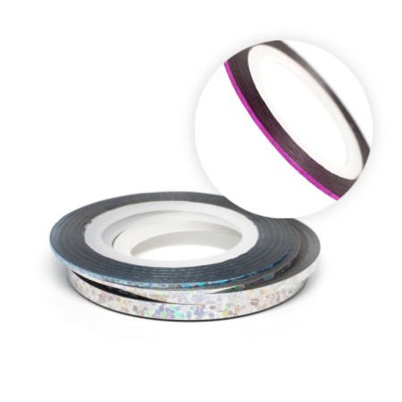 Glue -based thread Pole, pink with holography, 1 mm