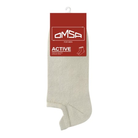 Men's socks shortened with Omsa Active false fits, size 36-38, color Grigio Chiaro