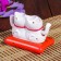 Plastic pendulum from the solar battery "Two cats manki-Neko with fan" 6.5x8.5x5.5 cm