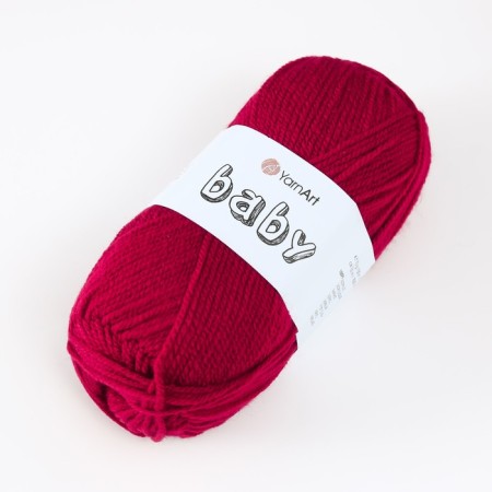 Baby yarn 100% acrylic 150m/50g (3024 burgundy)-1
