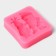 Mold "Santa Claus and Deer", silicone, 6.5 × 5.7 × 1.8 cm, pink color