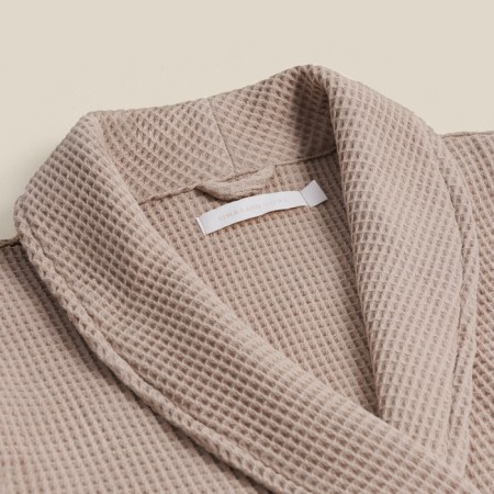 Wafel dressing gown men SL Home: Basic "Sabbia", size S, 100% cotton, 300 g/m2-9