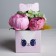 Box for flowers with the topper "Cat", 11 x 12 x 10 cm
