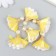 Decor Textile "Flower 2 colors with pearls. Yellow and white" set 6 pcs 3 cm