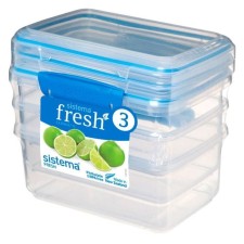 SISTEMA containers set, blue, 1 liter, 3 pcs.