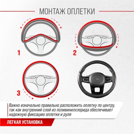 SkyWay Carbon-1 m, black and gray eco-leather braid-4