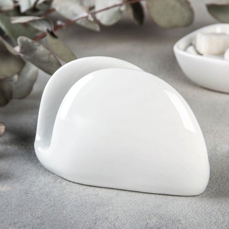 Porcelain napkin Wilmax, 11 × 8 cm, white color-1