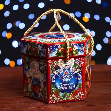 Gift box "New Year's hour" 18 x 18 x 14 cm-1