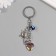 A keychain from the evil eye "Metal" Turtle with a shell and heart "8 cm