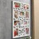 Photo frame plastic in 9 photos 10x10, 10x15 cm "Birds on a pink bush" White 65x40.5 cm