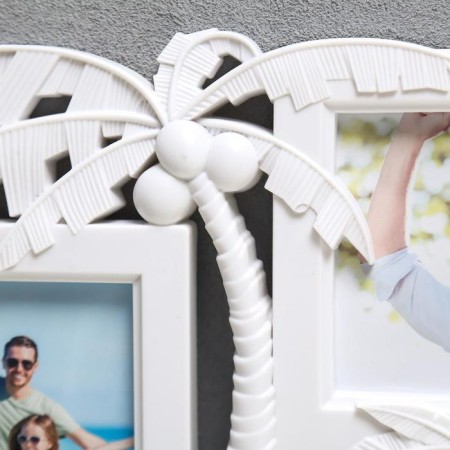 Photo frame in 3 photos 10x15 cm "Palma with cockers" white 28x33 cm-1