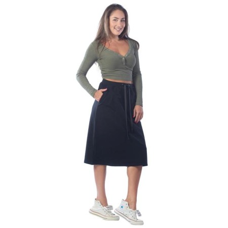 Women's skirt, size 46, black color-2