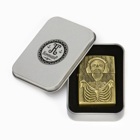 Lighter gasoline "skeleton" in a gift box-3