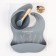 Set for feeding: bib, plate on a suction cup, spoon, m & b, gray