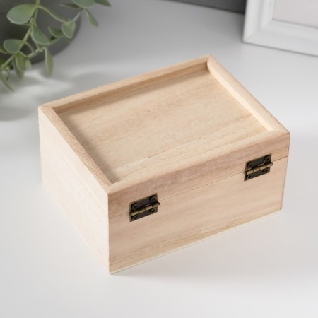 Casket wood for painting "rectangular" 6x12x9 cm-3