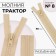 Lightning "Tractor", No. 8, connective, locking machine, 90 cm, ivory color