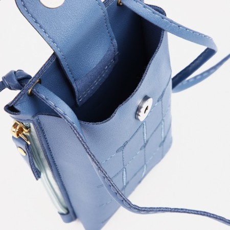 Baby bag on magnet, long belt, blue color-2