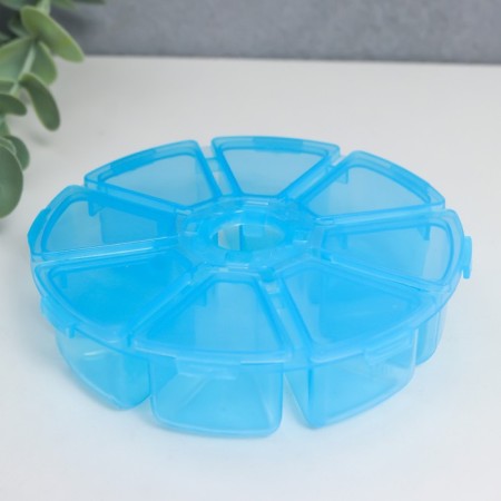Casket Plastic for trifles "Round" 8 compartments 2.5x10.3x10.3 cm-3