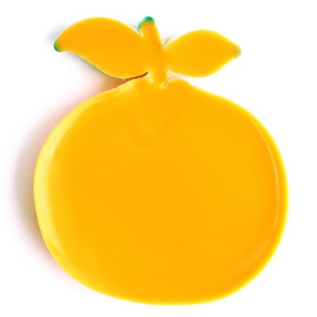Decor silicone "Mandarins" set of 5 pcs., Size 1 pc. - 3.4 × 3.6 × 0.3 cm, glue pads-2