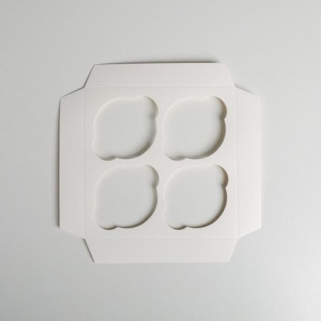Capcake box, confectionery packaging, 4 cells “March 8!”, 16 x 16 x 10 cm-4