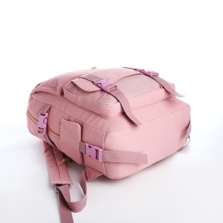 Backpack, lightning department, 2 outer pockets, 2 side pockets, pink color-2