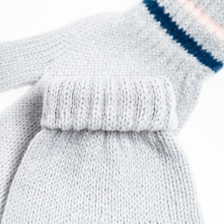 Mittens for children, the color is light gray, size 14 (4-6 years)-2