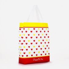 Household bag without fastening, red color