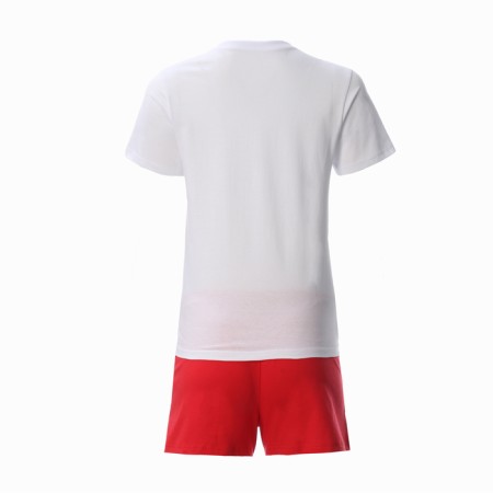 Homemade set (T -shirt, shorts), white/red color, size 50-8