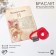 Bracelet amulet on the thread "Red thread" rune prosperity, red color with black silver, 30 cm
