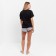 Female homemade set (T -shirt/shorts), black color, size 52