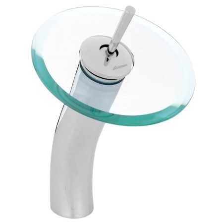 Accoona A9190 shell mixer, single -leaf, waterfall, glass, chromium