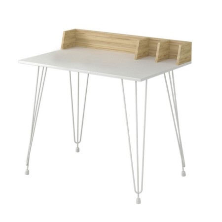 Written table Liverpool 90x50x75 cm, oak craf gold, white-1