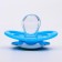 Orthodontic dummy nipple, silicone, from 3 months, “lion”, blue color
