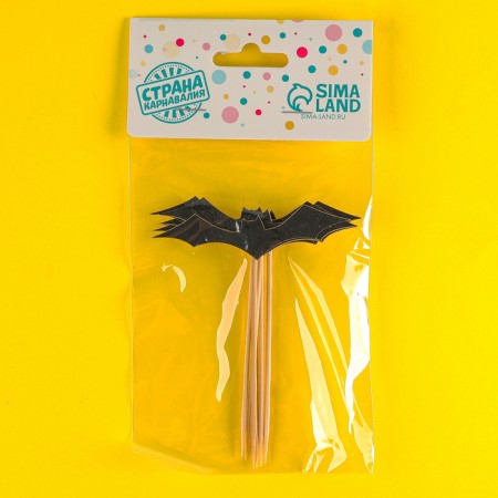 Decoration for the cake "Bat", in a set of 6 pcs.-2