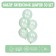 Latex ball 12 ", crystal, set 50 pcs., Green color