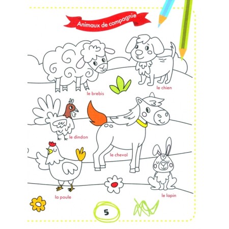 French for kids "Color and learn the words"-2