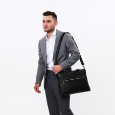 Male bag, black color
