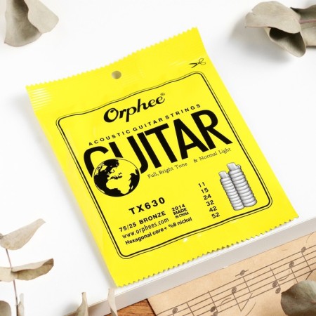 Strings for the acoustic guitar Orphee TX630, 011-052, phosphorus bronze
