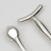 Massagers for the face and neckline, set - 2 pcs, silver color