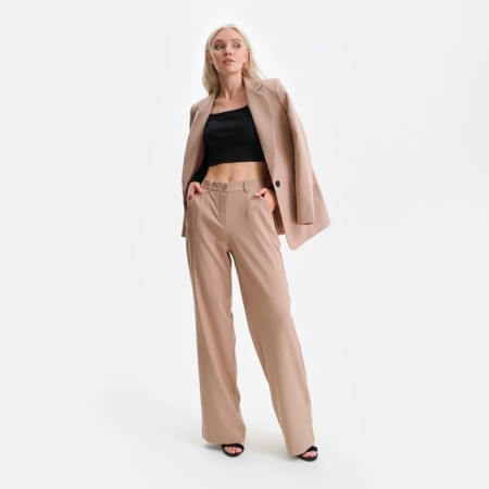 Women's straight pants MIST R.48, beige-6