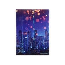 A4 notebook, 100 sheets, sewing, “Night City”, Cardboard 7BC cover, glossy lamination, block 60g/m2