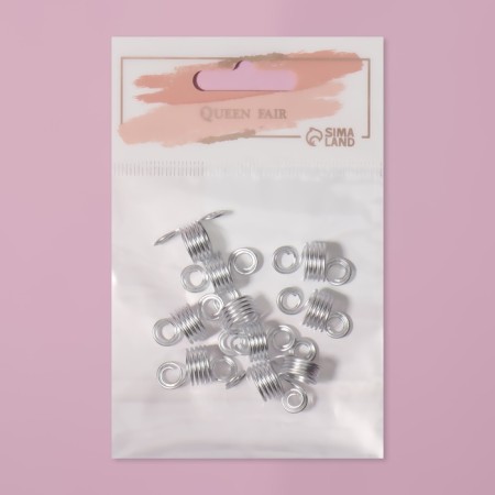 Hair piercing "Spiral", 2.1 × 0.9 cm, 10 pcs, silver color-3