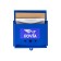 Mail box without a lock (with a loop), horizontal "letter", blue