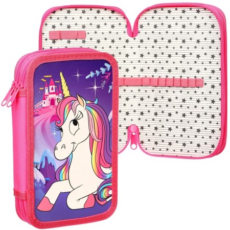 Penal 2 sections, 125x205x40 mm, laminated cardboard, Minnie Mouse and unicorn-5