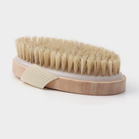 Massage brush for the body of the share, with a pen, natural bristles-2
