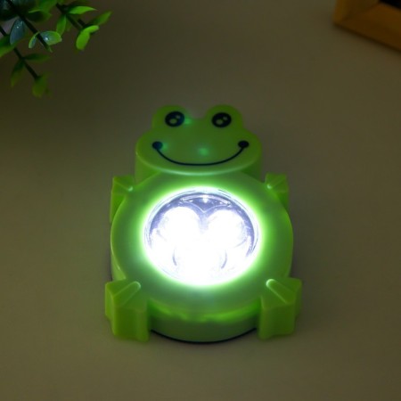 Night Pushlite "Frog" 3XLED 3AAA green 7x2x9cm Risalux-2
