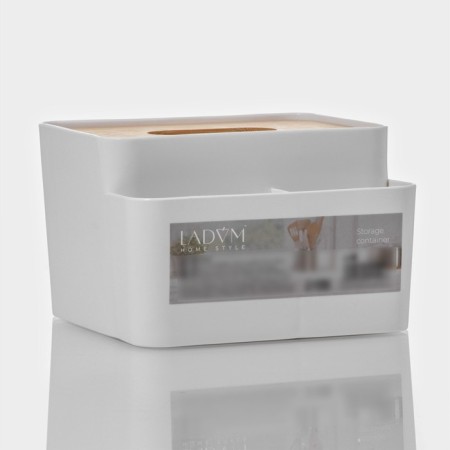 Napotnitsa - Organizer LadoM "Naturel", 15.5 × 15.5 × 10 cm, white color-3