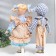 Doll Collectible couple "Lisa and Kolya, outfits in chamomile" set 2 pcs 30 cm