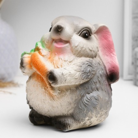 Piggy bank "Rabbit with carrots" 15x13x13cm-1