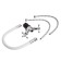 Kitchen mixer Zein Z2103, two -wound, silicone spout, white/chromium